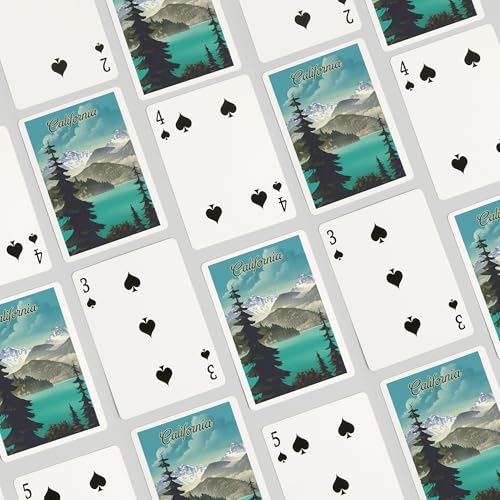 Baraja de Cartas Póker, 52 naipes, escena California miniatura 4