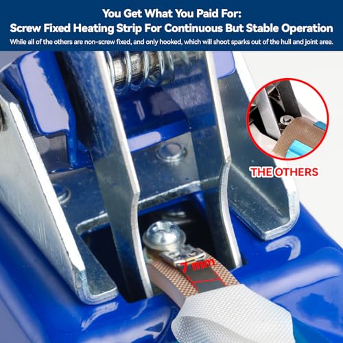 Image of Sealer Pro - 12 inch Impulse Heat Sealer - 7mm Sealing Width - Manual Heat Sealer Machine for All Bags - Most Heavy Duty for Strong, Secure Sealing for Long Term Food Storage, Deep Blue