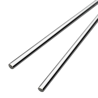 Litoexpe 2-Pack 8mm x 300mm Linear Motion Rods Shaft Guide, 5/16" x 11.81" | Linear Motion Guide Case Hardened Chrome, Diameter 8mm, Chrome-Plated Steel, for 3D Printers and DIY Craft Tool