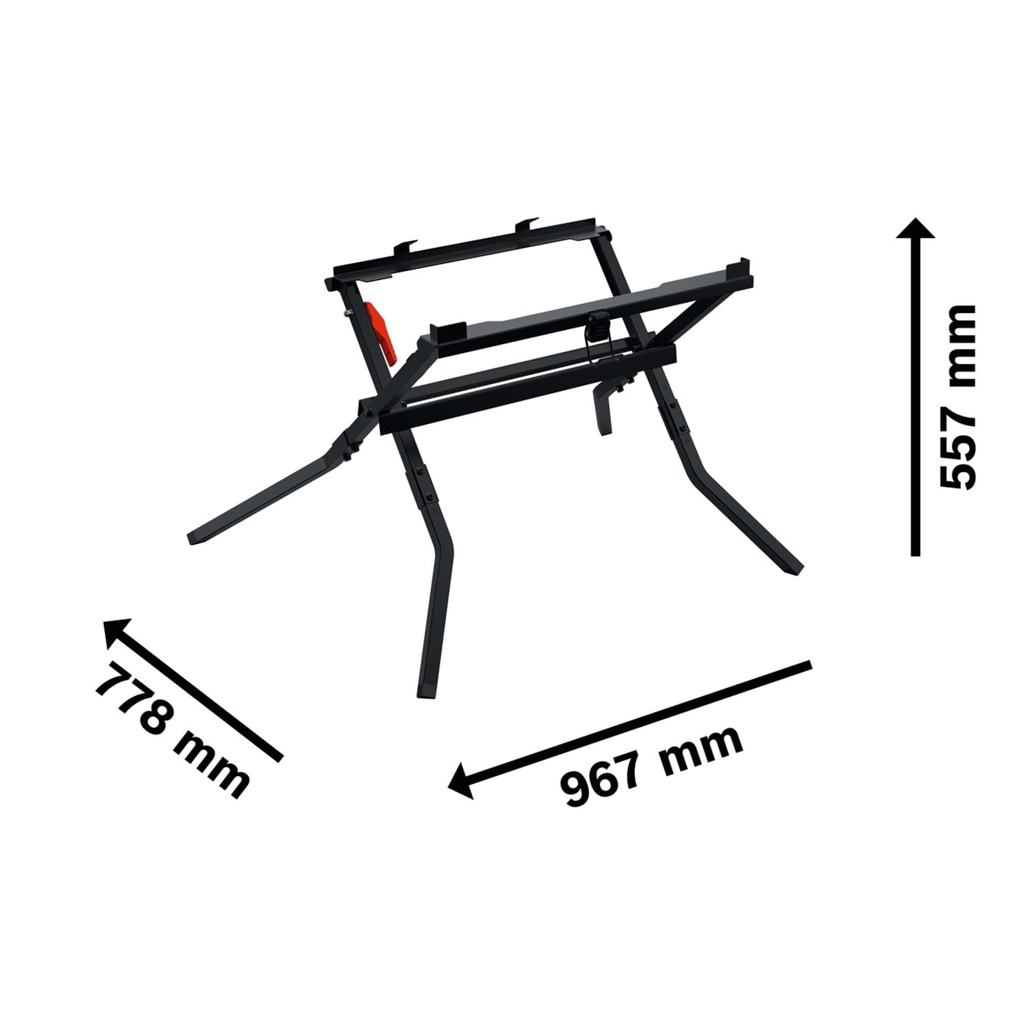 Bosch Professional Supporto per sega GTA 571 (struttura robusta in acciaio, con la staffa di fissaggio, design compatto, peso 6,3 kg, compatibile con GTS 70-216 e GTS 18V-70)