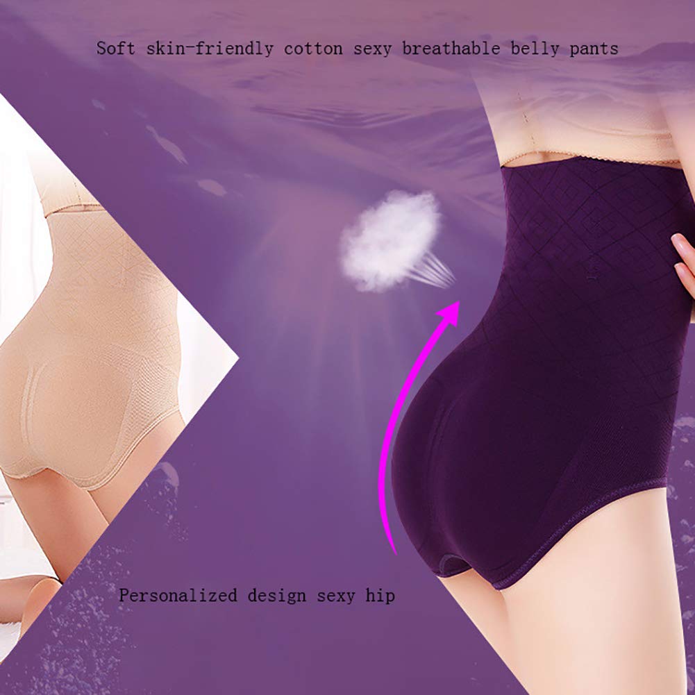Mutandine da Donna a Vita Alta Mutandine per Il Controllo della Pancia Mutandine Senza Cuciture Pantaloncini Perizoma Shaper Shapewea 5 Pezzi,Flesh,L