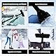Eiskratzer Auto mit Besen Schneebesen Autowaschhandtuch, Telecop 56-73 cm, ABS Eisbrecher, Ergonomischem Schaumstoffgriff, Schonende Borsten, Scheibenkratzer Auto, 360 Drehung Abnehmbar (Schwarz)