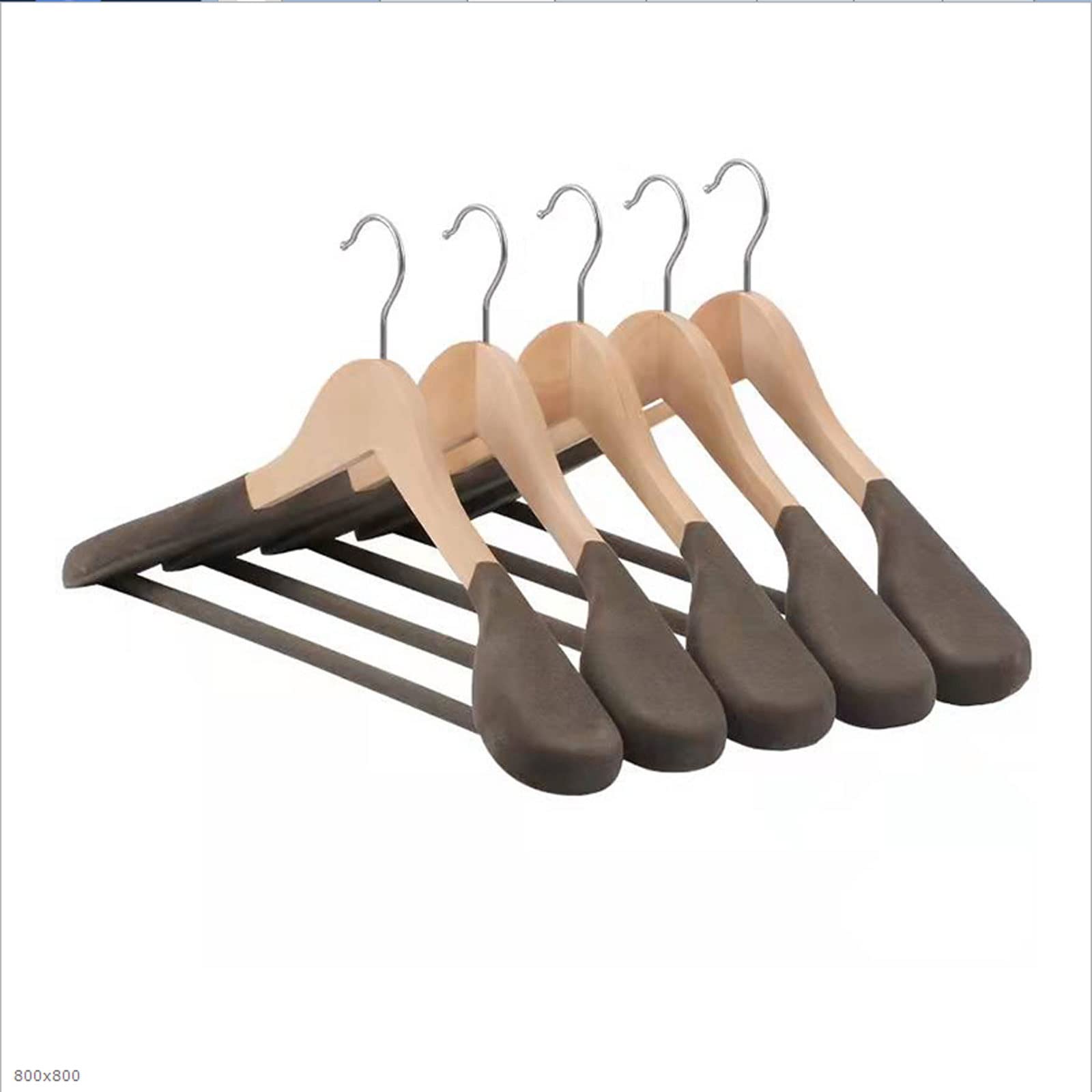 JINGYAN Standard Hangers Clothes hanger non-slip wide shoulder wardrobe clothes storage rack wooden