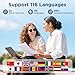 Ai Smart Sunglasses, Translation Glasses with UV400/ Bluetooth Speaker/110+Languages/Voice Control/AI Chat & Hands-Free Calling,Smart Glasses for Men/Women, Travel&Work(Black)