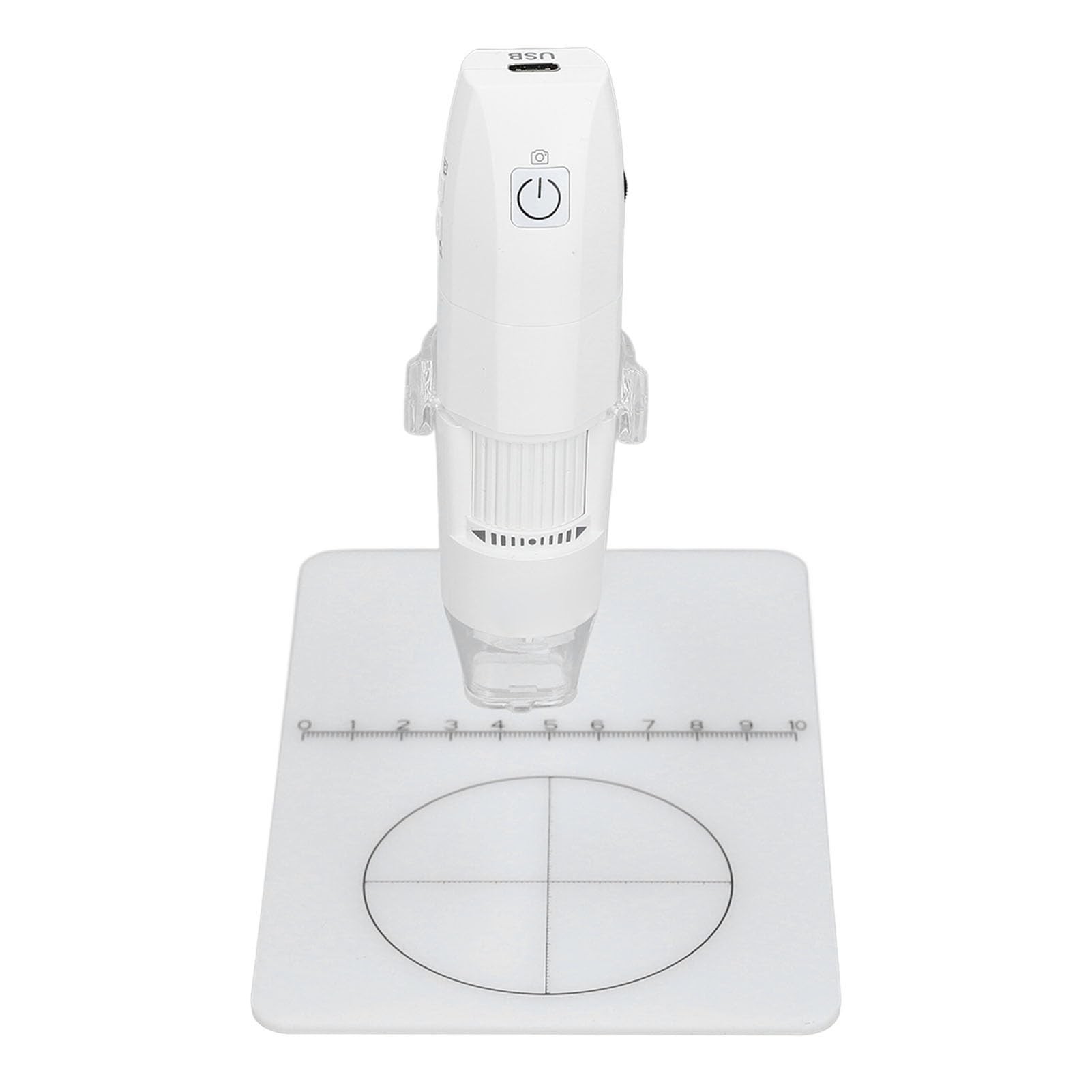 Akozon Handheld Digital Scope, WiFi USB, 1080p HD, 2MP, 1000x Vergrößerung, mit Ständer, Ideal für die Reparatur von Leiterplatten, Stoff und Hautbeobachtung (White)