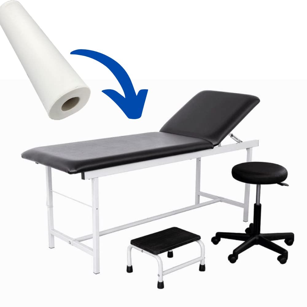 DSTOCK60 - Lot de 12 rouleaux de draps d'examens médicaux pure ouate lisse - laize 50 cm - SANS PRÉDÉCOUPE merci d'en tenir compte dans les commentaires - Résistant et absorbant