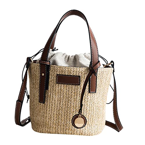 Women Weaving Bucket Bag Fashionable Decorative Shoulder Bag Portable Crossbody Purse Ideal Fall Bag for Women4