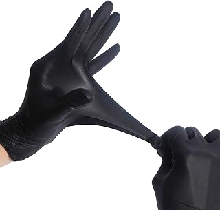 Black Gloves, Nitrile Disposable Gloves, Cleaning Gloves, Food Grade Gloves, Powder Free, Latex Free 100pcs/Box