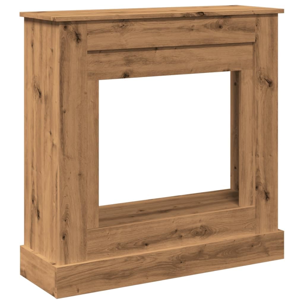 vidaXL Cadre de cheminée chêne Artisanal 90x30x90 cm Bois ingénierie