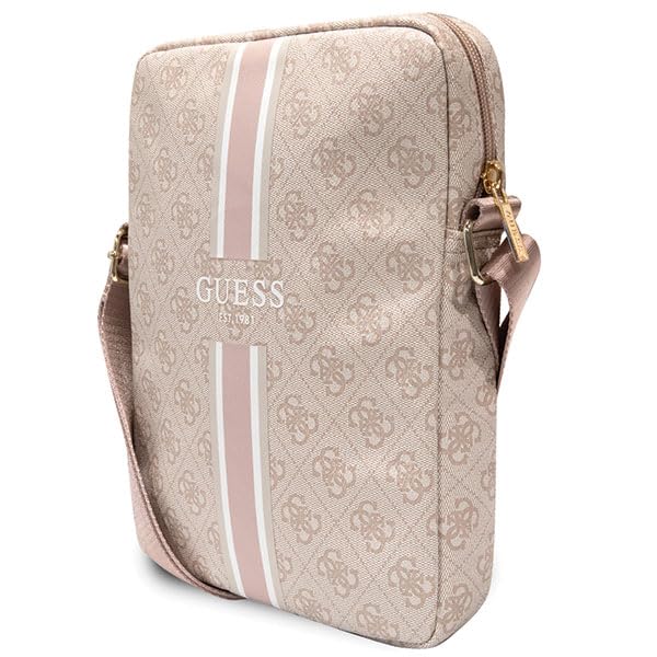 GUESS GUTB10P4RPSP - Funda para tablet (10", 4 g), diseño de rayas, color rosa, Rosa.