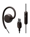 Wired On-Ear Speakers &lpar;USB Type-C Open Ear Earphones&rpar; Prevents Sound Leakage with PSZ Technology Including Microphone Designed by NTT Sonority in Japan &vert; Dark Brown