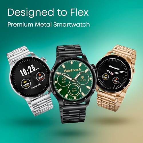 Image of Fastrack Dezire FX1 PRO Fashion Smart Watch, 1.43 inch AMOLED, 466 * 466 Resolution, SingleSync BT Calling, AI Voice Assistant, 100+ Sports Modes & Smartwatch Faces, Upto 5 Day Battery, IP68 (Rose Gold)