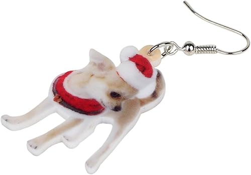 Miniatura 4 de NEWEI Aretes colgantes de acrílico para perros de Chihuahua Dulce Chihuahua, para mujeres, niños, cachorros, animales, joyería de regalo