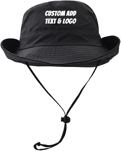 Vista 9 de Custom Boonie Hat Bucket Cap for Sport Fishing Outdoor, Personalized Text Logo Protective Hats