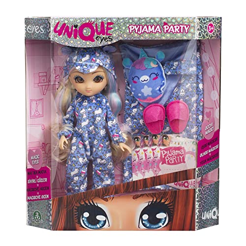 UNIQUE EYES - Pijama Rebecca con muchos accesorios, invitaciones para fiestas para organizar noches divertidas, para niñas a partir de 3 años, MYM15300, valiosos juegos
