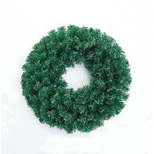 Couronne de Noël verte durable lot de 2 fausses branches épicéa 40 cm - 2