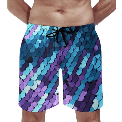 Shorts de bain homme violet maillot de bain séchage rapide swim trunk poches S
