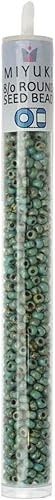 Miniatura 3 de Picasso Seafoam Green 078oz Miyuki Round Rocailles 80 Semilla de grano aproximado 078oz Tubo