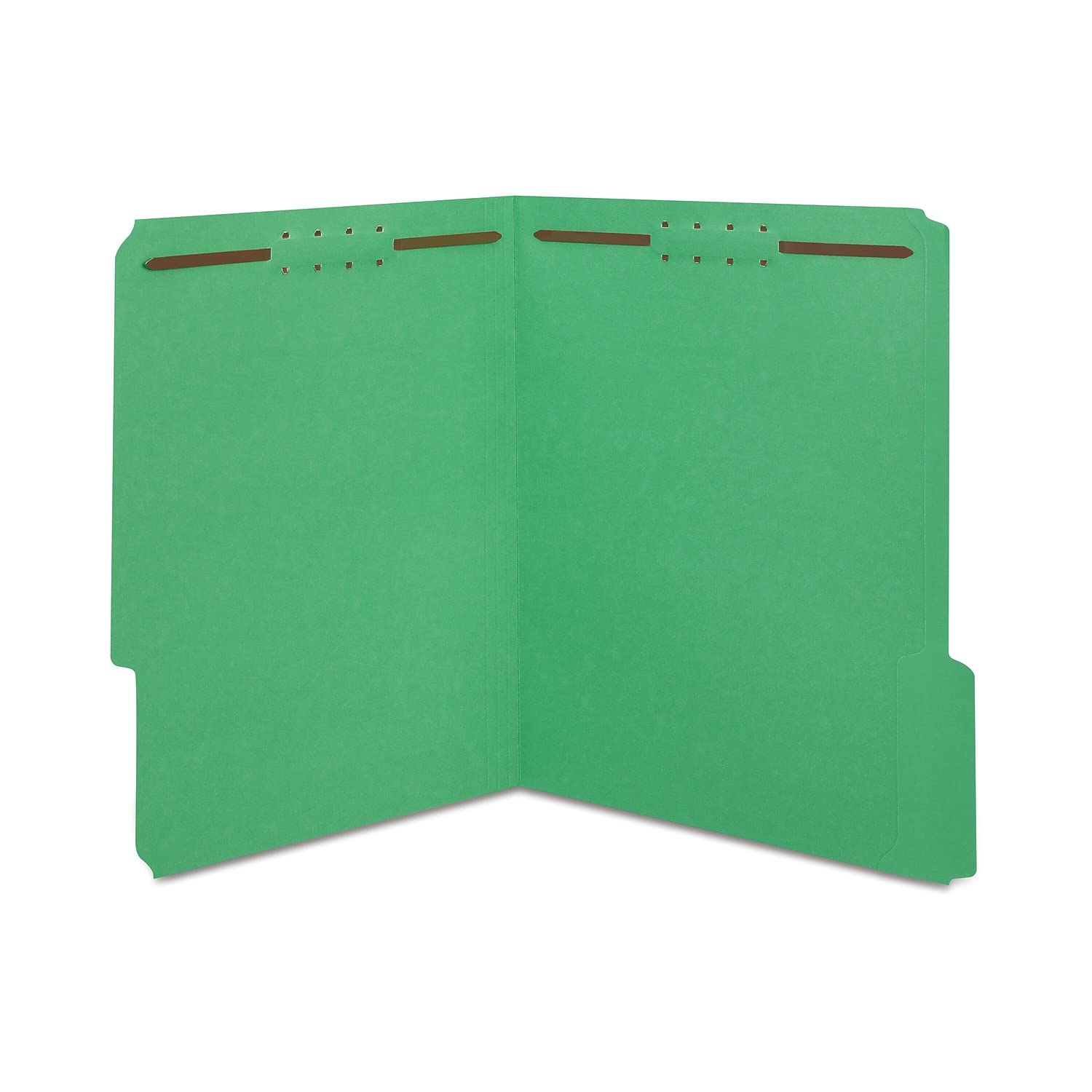 Staples Colored Reinforced Tab Fastener Folders Letter Size Green 50/Box