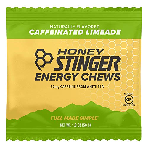 Honey Stinger Energy Chews, Limeade, Naturally Caffeinated, Sports Nutrition, 1.8 Ounce (Pack of 12)