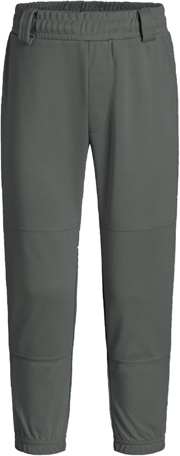 QBK 2T/3T/4T/5T Toddler Baseball Pants Youth Softball Pants Kids Tee Ball Pants for Boy Girl Grey（Dark Grey 4T）