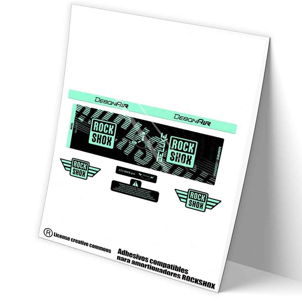 REF:VP607 Stickers compatible with shock absorber ROCKSHOX DELUXE R- RT3 2018-19 MTB, stickers, stickers, stickers, vinyls for mountain bikes. (MINT)