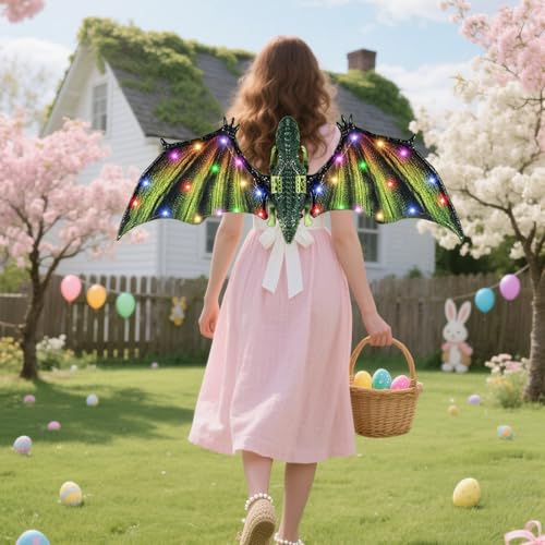 Alas de dragón eléctricas con luces LED y música para niños 7