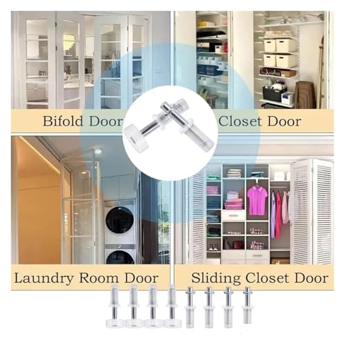 Rueda guíapara puerta plegable superior Bi-Fold Door Top Roller Kit 12 piezas para reparación de puerta de ducha, armario o gabinete miniatura 5