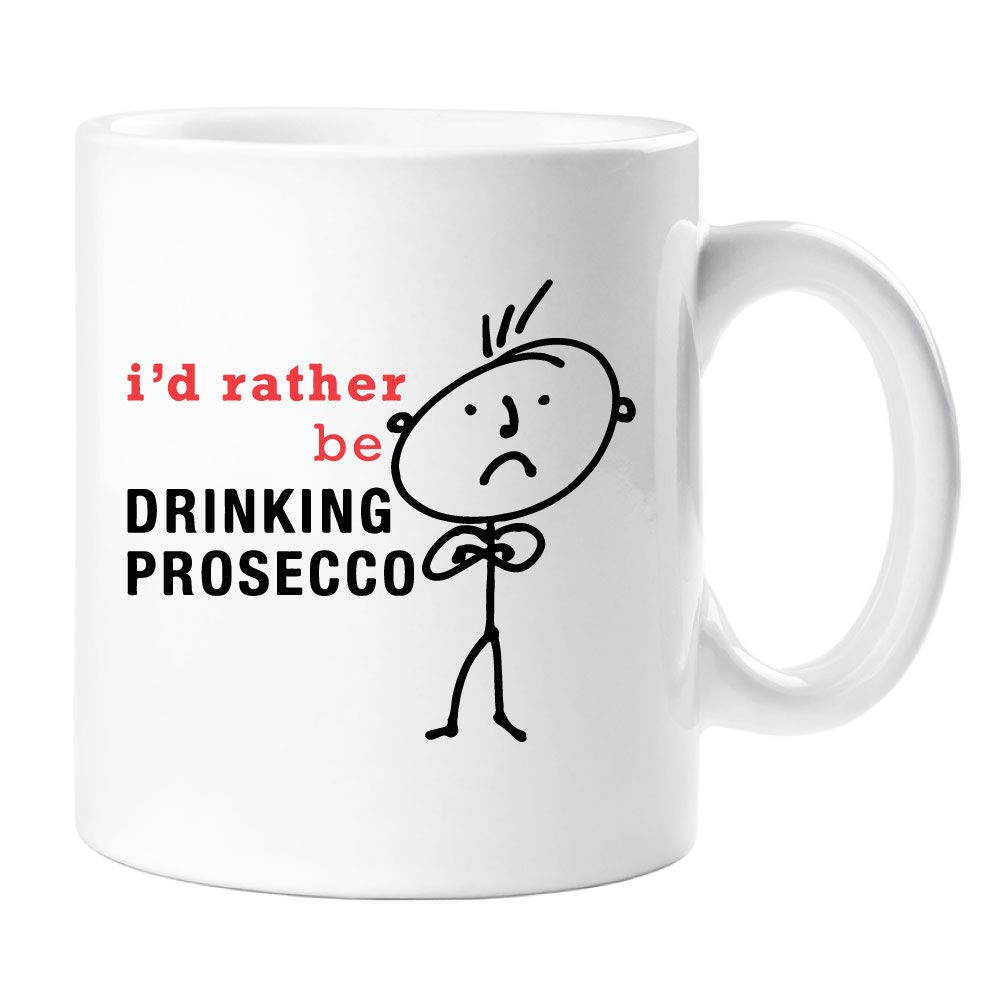60 Second Makeover Limited Mens I'd Rather Be Drinking Prosecco Mug Cup Novelty Friend Gift Valentines Gift Dad Friend Boyfriend Brother Uncle