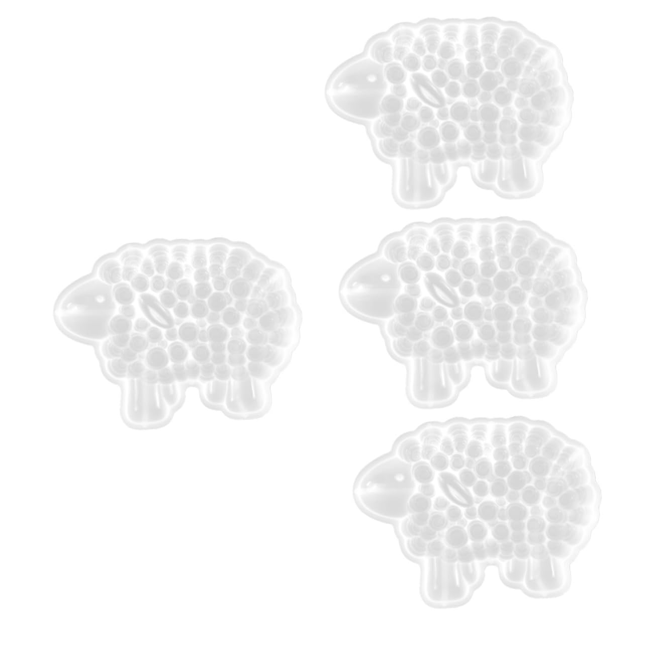 LIFKOME 4 Pièces Moule Silicone pour Animaux Moule à Époxy Forme de Mouton pour Vos Projets DIY Décorations Murales Flexible Durable