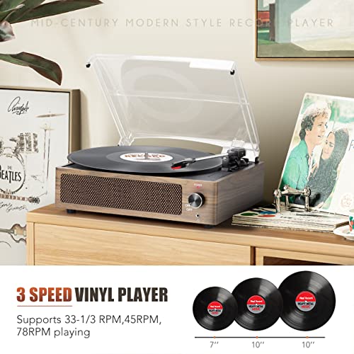 40% Off Seasonlife Vintage Vinyl Record Player with Speakers - Image 4