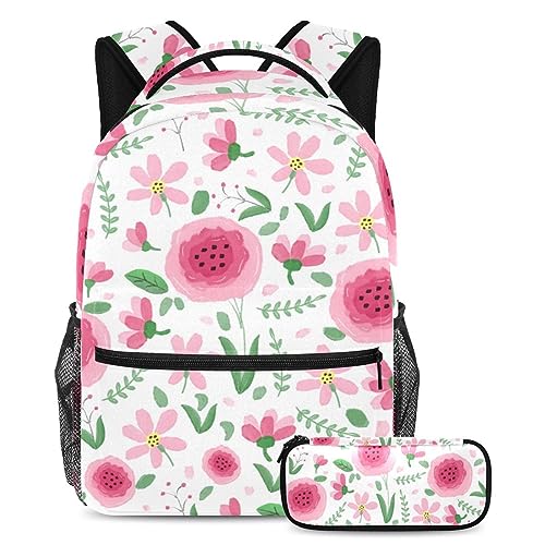Cartable enfants Fresh Fruits avec trousse assortie pour l'école et le voyage