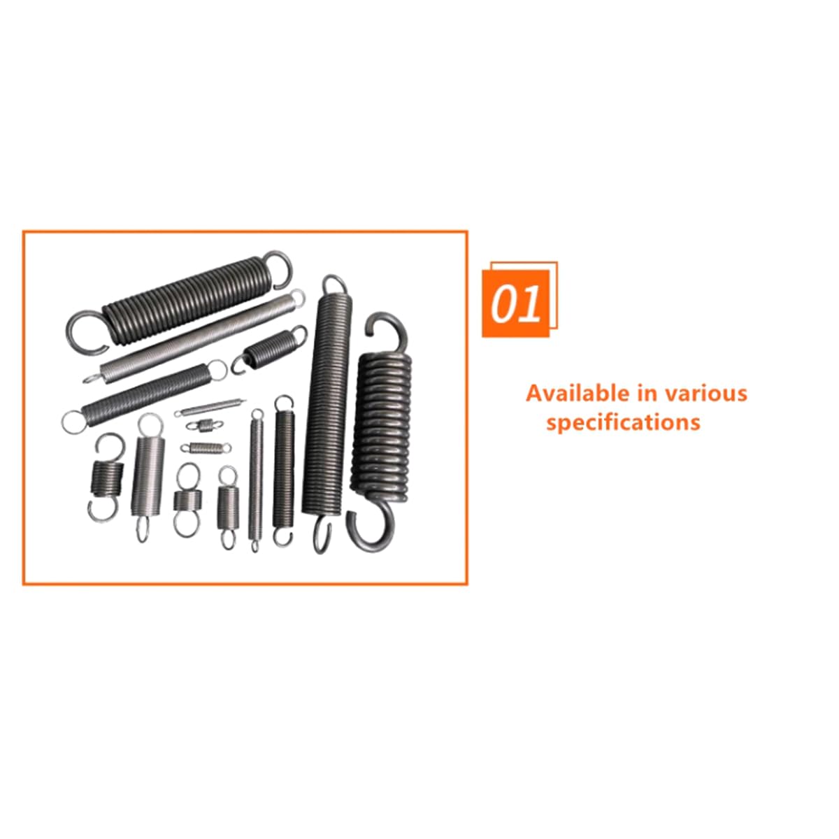 2 pièces ressorts d'extension en acier à ressort 65Mn, avec crochets demi-boucle, diamètre du fil 3.5mm, diamètre extérieur 23mm, longueur 60-450mm en option, 3.5 * 23 * 450mm