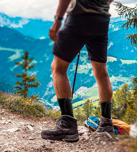 BULLIANT Calcetines Hombre 6 Pares, Calcetines Compresión Atléticos Acolchados para Hombres Deportes Correr Senderismo Pesca Soporte de Arco(6Pares,43-46) - imagen 3
