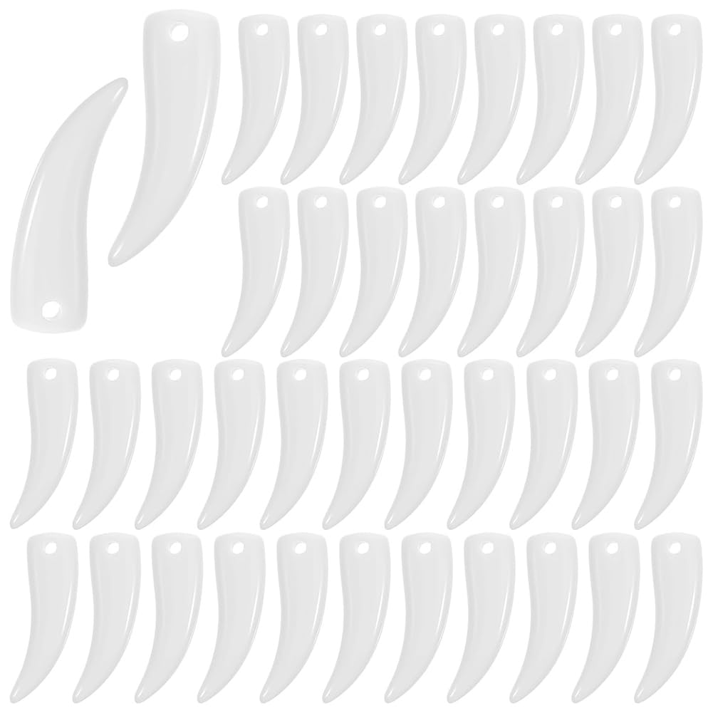 UDSKNV[KSL Animal Fangs Wolf Teeth Charms 100 Pieces Artificial Halloween Wolf Teeth Charm Wolves Tooth Pendant