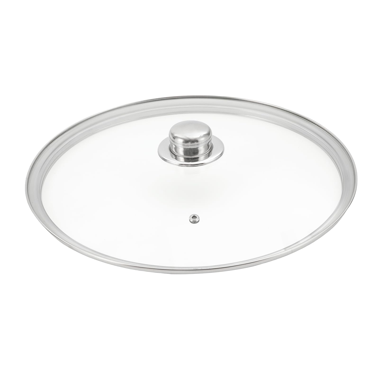 Runder Chafing Dish 8,5 Liter, Edelstahl Speisenwärmer mit Glasdeckel Wärmebehälter Double Pot Behälter für Buffet Catering Gastro und Party