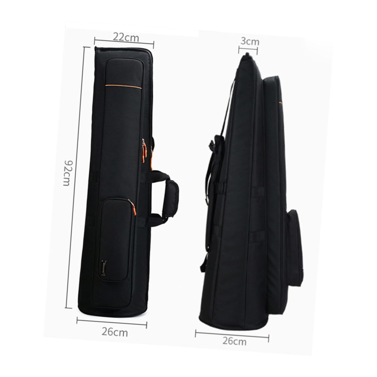 Bolsa De Almacenamiento Para Trombón Tenor En Tela Oxford Resistente Al Agua, Dos Bolsillos Delanteros y Acolchado De 16 Mm Para Protección y Comodidad