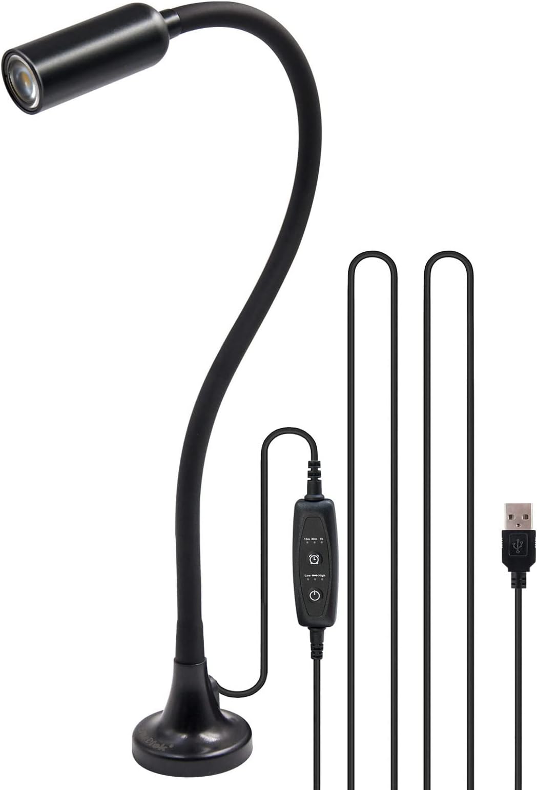 ENUOTEK Flexible 3W LED Work Bench Spot Light Workshop Inspection Lamp with Gooseneck and Magnetic Base 280Lm USB Powered for Bedside Reading, Sewing Machine, Auto Repairing, Grill Light