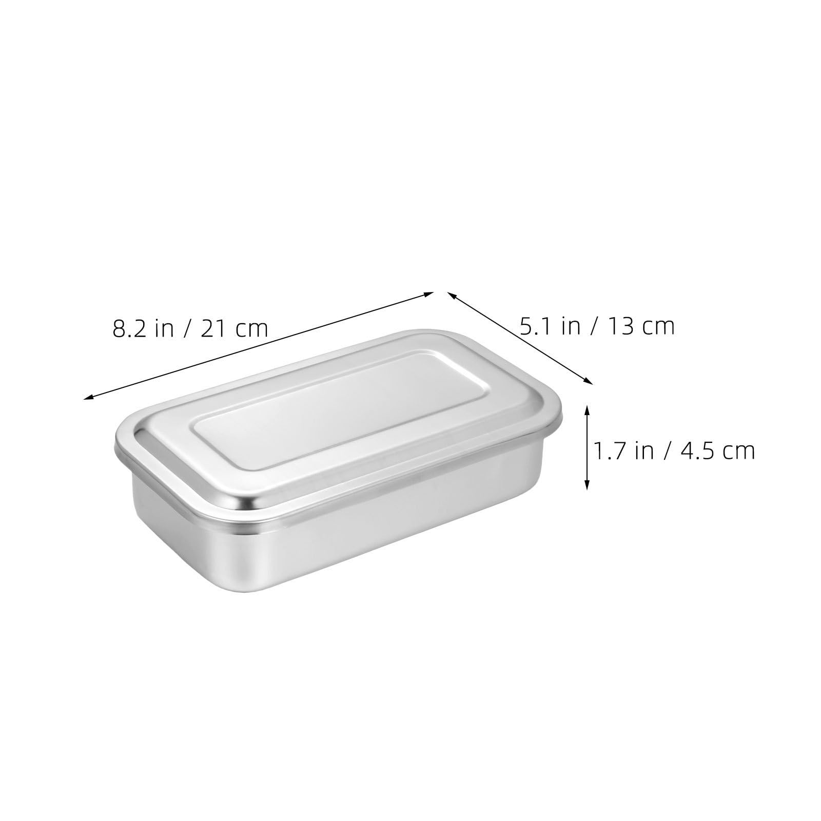 Tofficu 2 Piezas Bandeja de Esterilización de Acero Inoxidable con Tapa para Almacenamiento de Herramientas de Manicura en Entornos Diarios y Laboratorios
