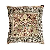 Haruha William Morris Vintage Peacock Floral 18 Decorative Throw Pillow Covers Soft Velvet Throw Pil