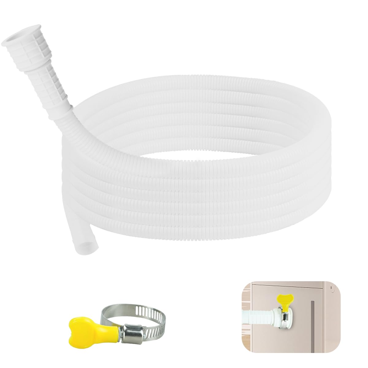 Manguera de drenaje deshumidificador flexible de 13 pies con adaptador cortable