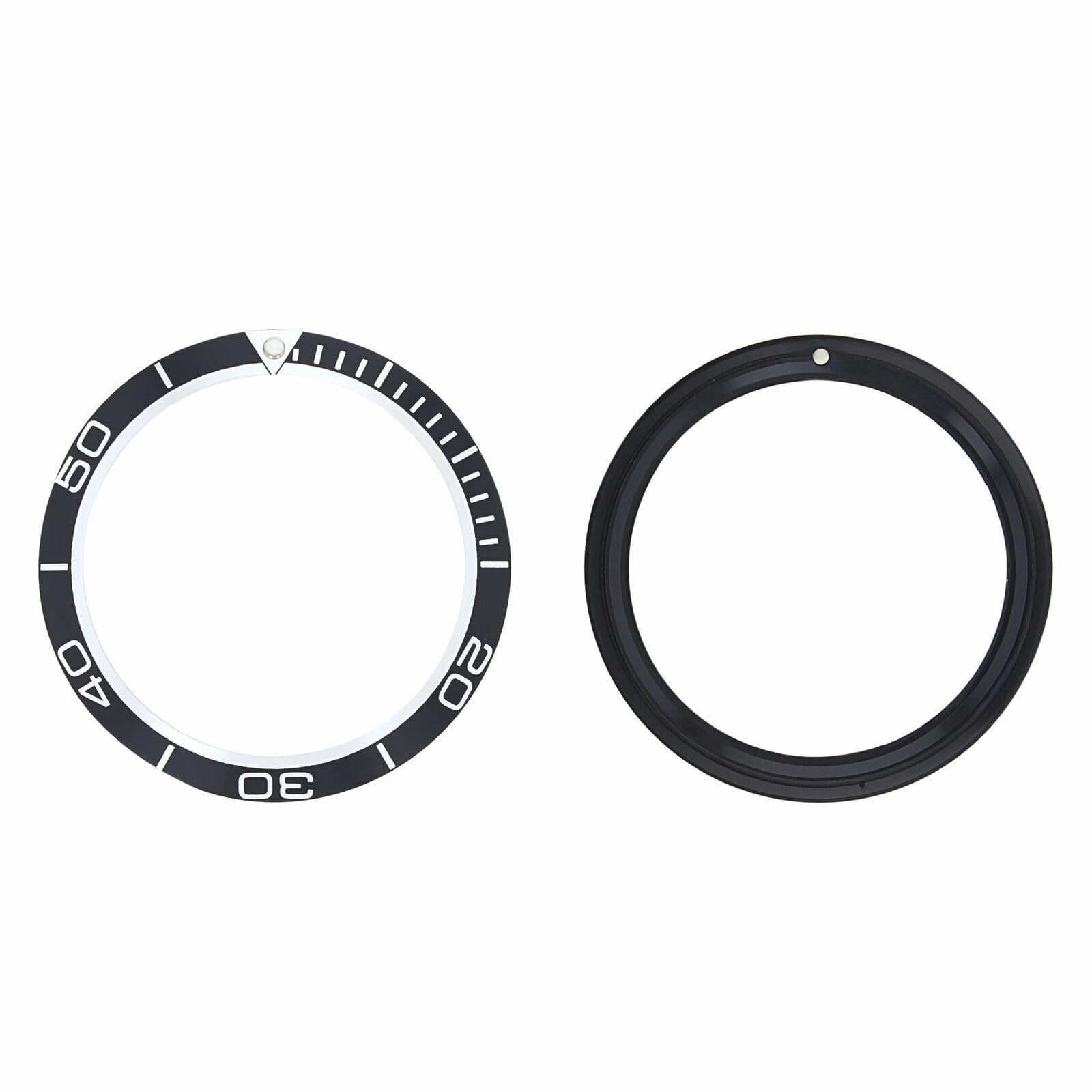 Ewatchparts Bezel Insert Compatible With 42mm Omega Seamaster Planet Ocean Watch Black