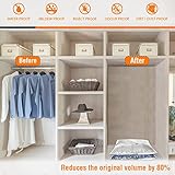 ANSIO® Vacuum Storage Bags for Clothes Large Pack of 6 Double-Zip Seal & Triple Seal Turbo Valve Vacuum Bags for Duvets, Bedding Sets etc., 80% More Storage Travel Pump Included (Size: 100 x 80cm) - Image 7