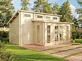 Alpholz Gartenhaus Lausitz-40 aus Massiv-Holz, Gerätehaus mit 40 mm Wandstärke, Garten Holzhaus inklusive Montagematerial, Geräteschuppen Größe: 570 x 420 cm, Pultdach