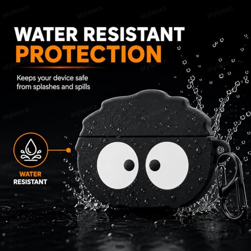 Image of Anvique Silicone Case Cover for Oneplus Nord Buds 4 Pro, Scratch Resistance, Shock Absorption, with Premium Carabiner (Briquette Cartoon S)