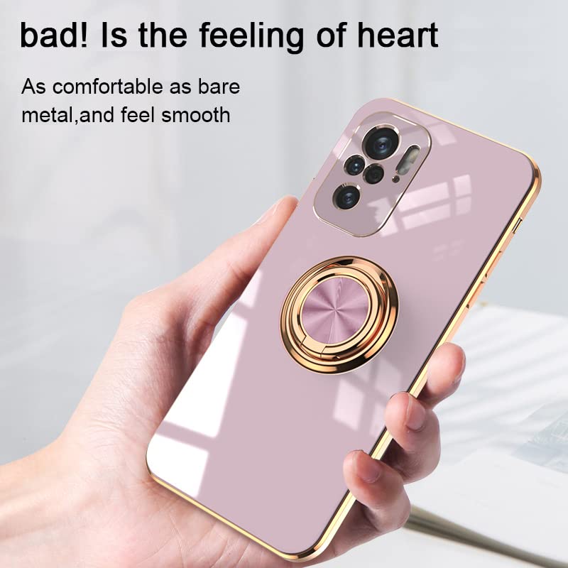 LeYi per Cover Xiaomi Redmi Note 10 4G/Redmi Note 10S con Vetro Temperato [2 Pack]+Pellicola Fotocamera[2 Pack], Custodia Grado Militare 360° Magnetica Anello Supporto Antiurto Silicone Custodie
