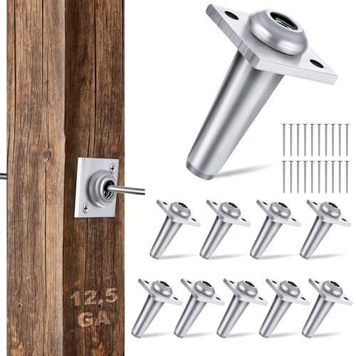 Image of 10 Pcs Anchor Wire Vise with Screws Grape Trellis Anchor Vise for Tightening 12-13 Gauge Wire to Build Trellises, Vineyards, Fences and Arbors