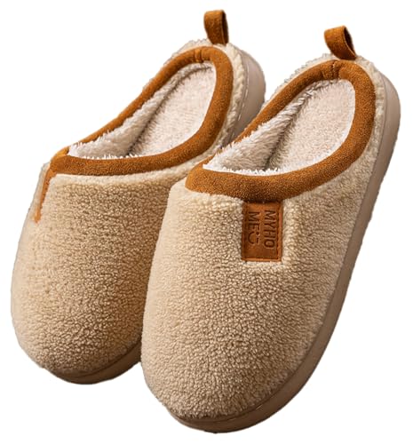 Women’s Plush Slipper Terry Fleece Lining Cozy Warm House Slides 2025 Winter Fall Cozy Anti-Slip Bedroom Slipper
