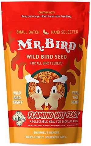 Miniatura 4 de Mr. Bird Flaming Hot Feast - Bolsa grande de semillas sueltas de 4 libras (4)
