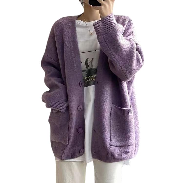 Kawaii Long Sleeve Cardigan Japanese Y2K Preppy JK Uniform Knitted Loose Sweater for Women Cutecore Cosplay Coat